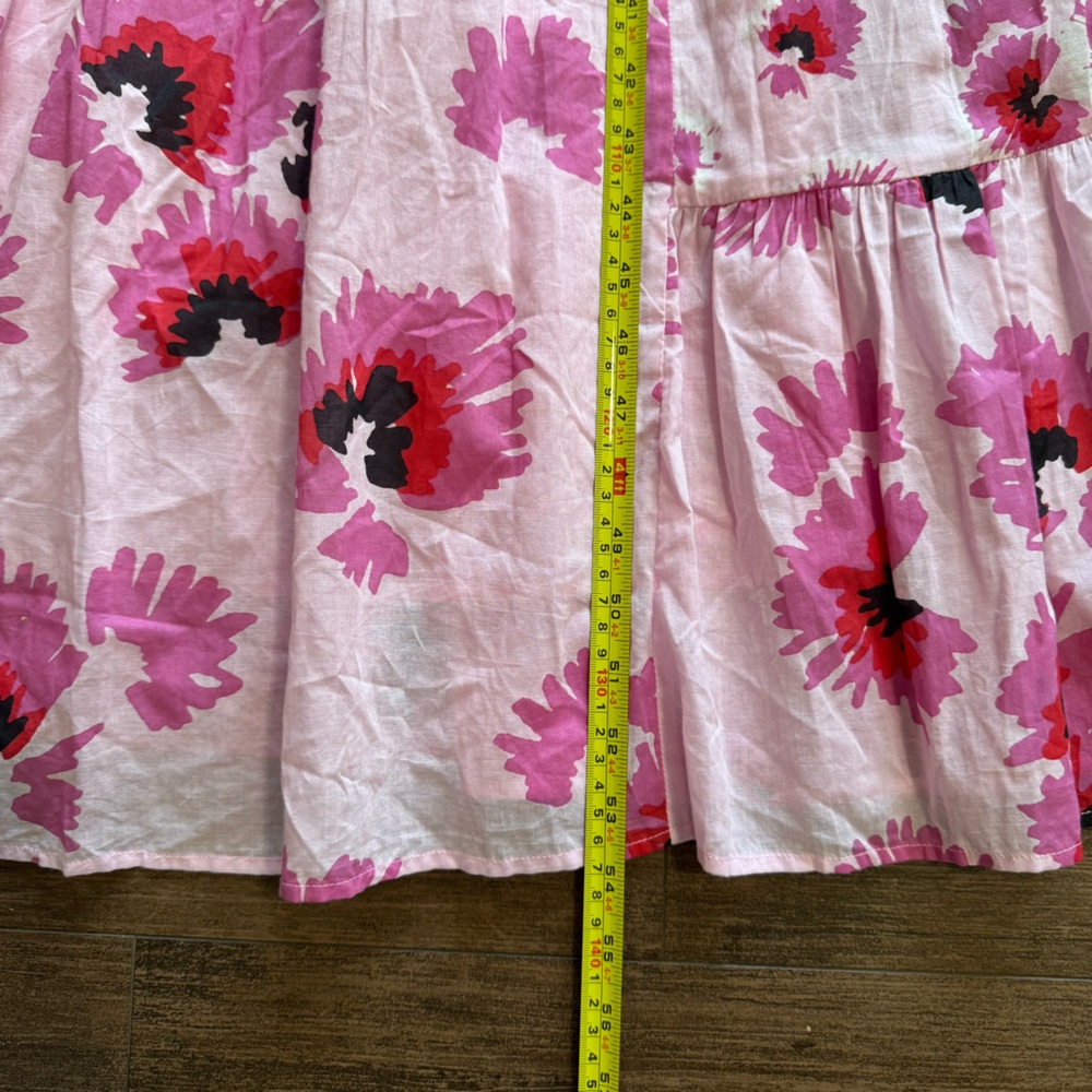 Banjanan 100% Cotton Pink Floral Maxi Dress XS - Picture 6 of 6